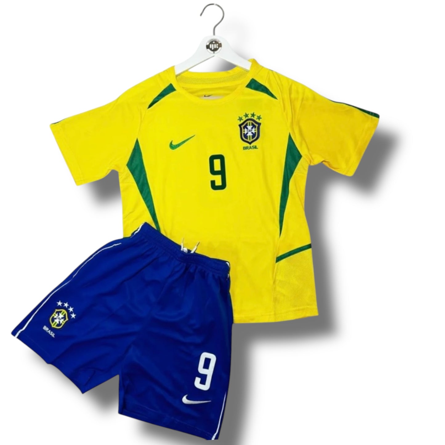 YK Kids Ronaldo Brazil 2002 World Cup Home Kit
