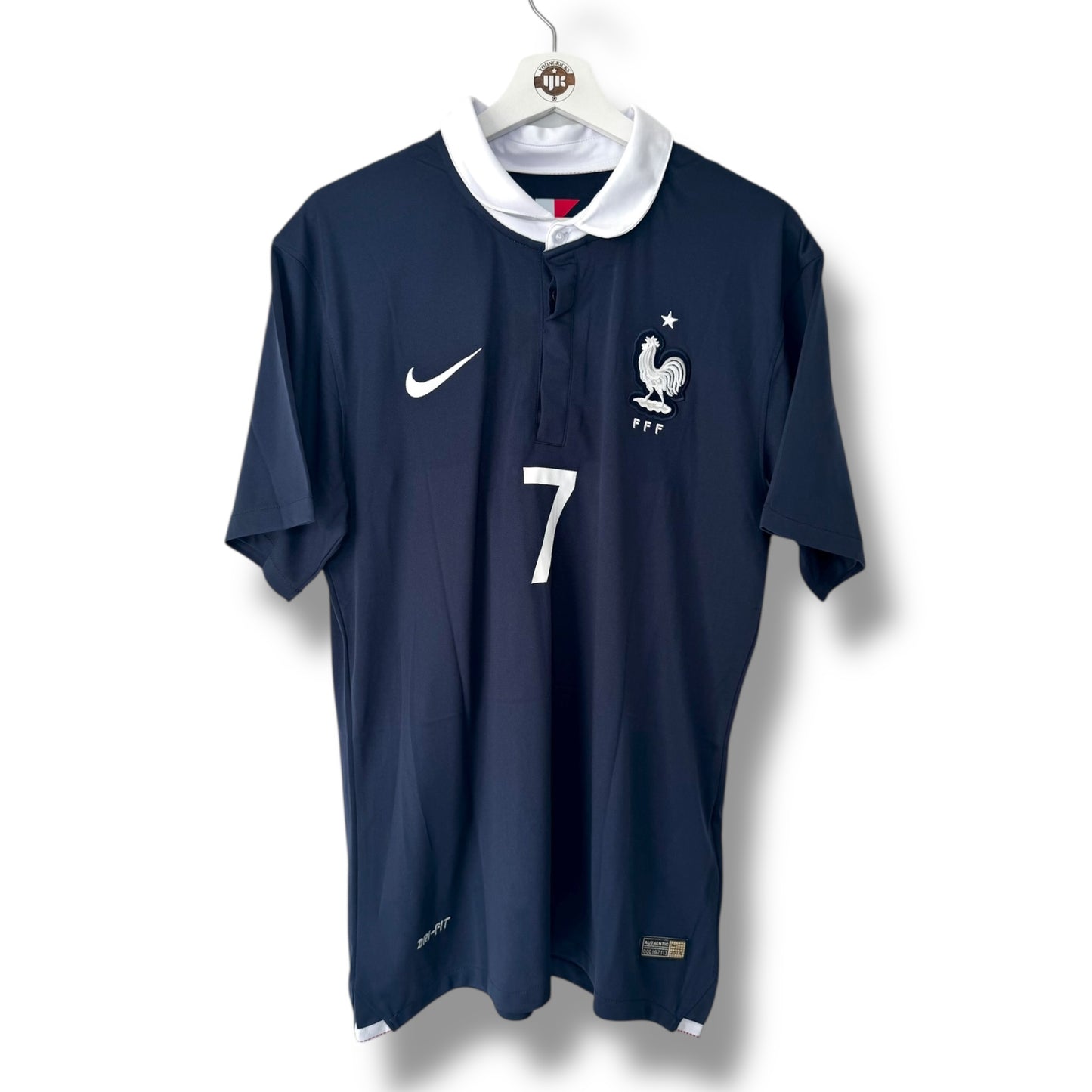 YK Ribery France 2014 retro Home Jersey