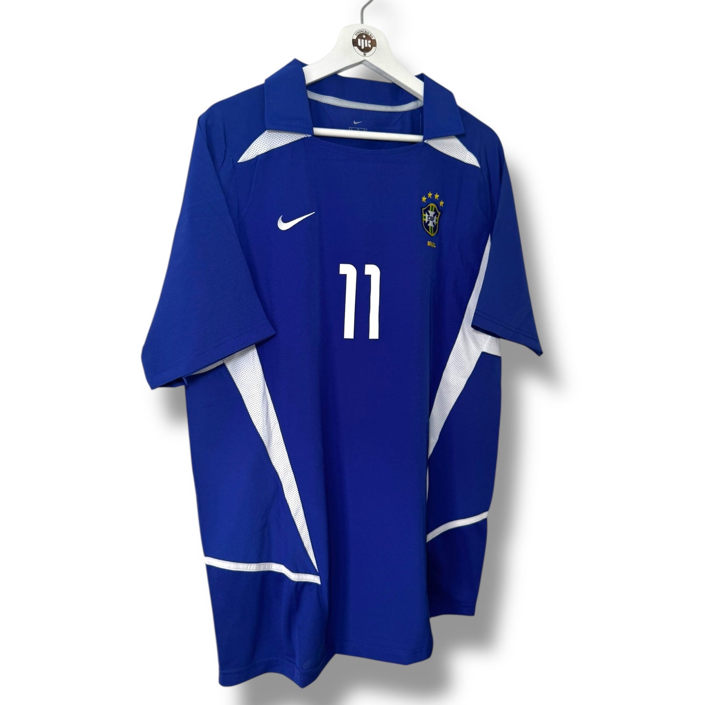 YK Ronaldinho Brazil 2002 retro Away Jersey