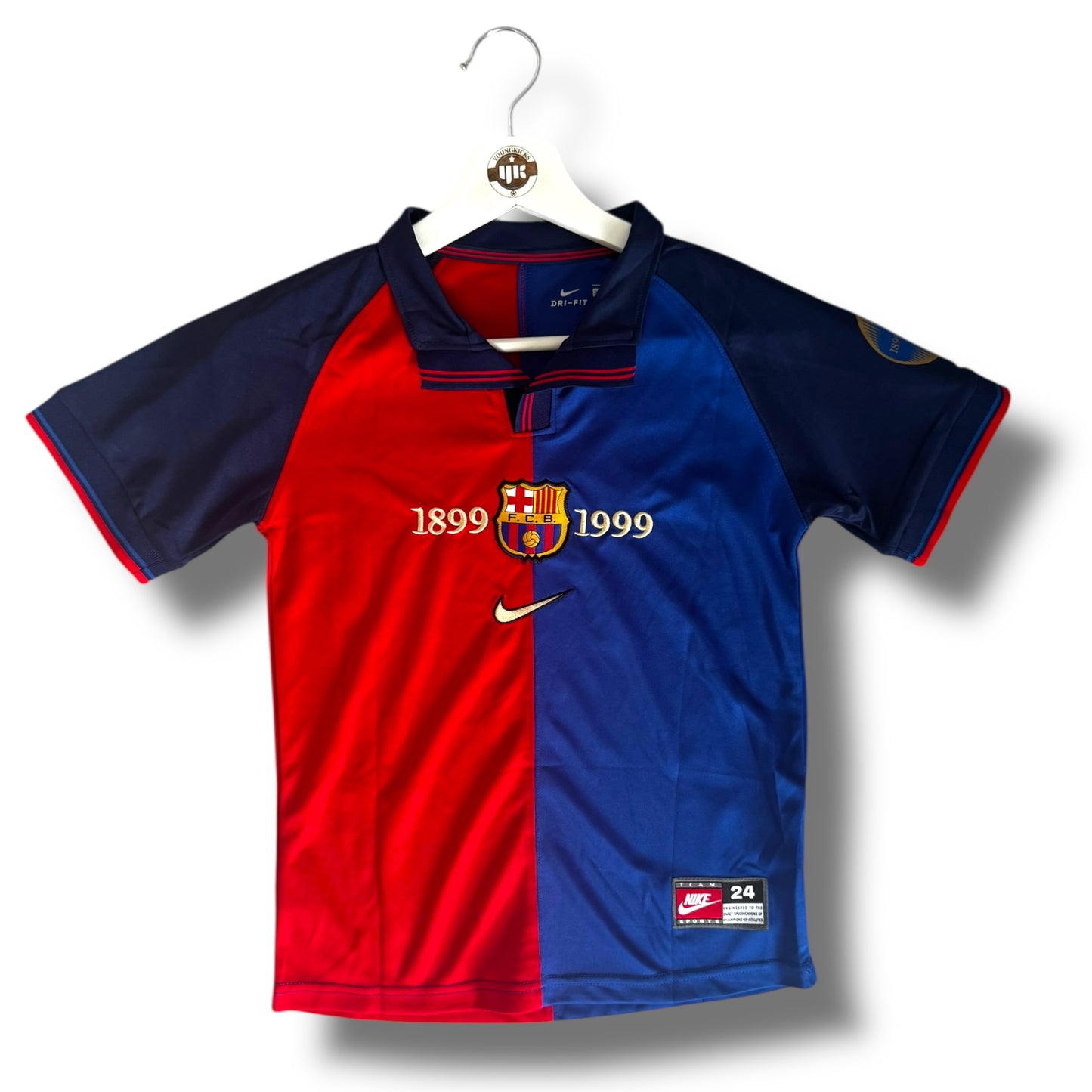 YK Kids Rivaldo Barcelona 1999/00 retro Home Kit