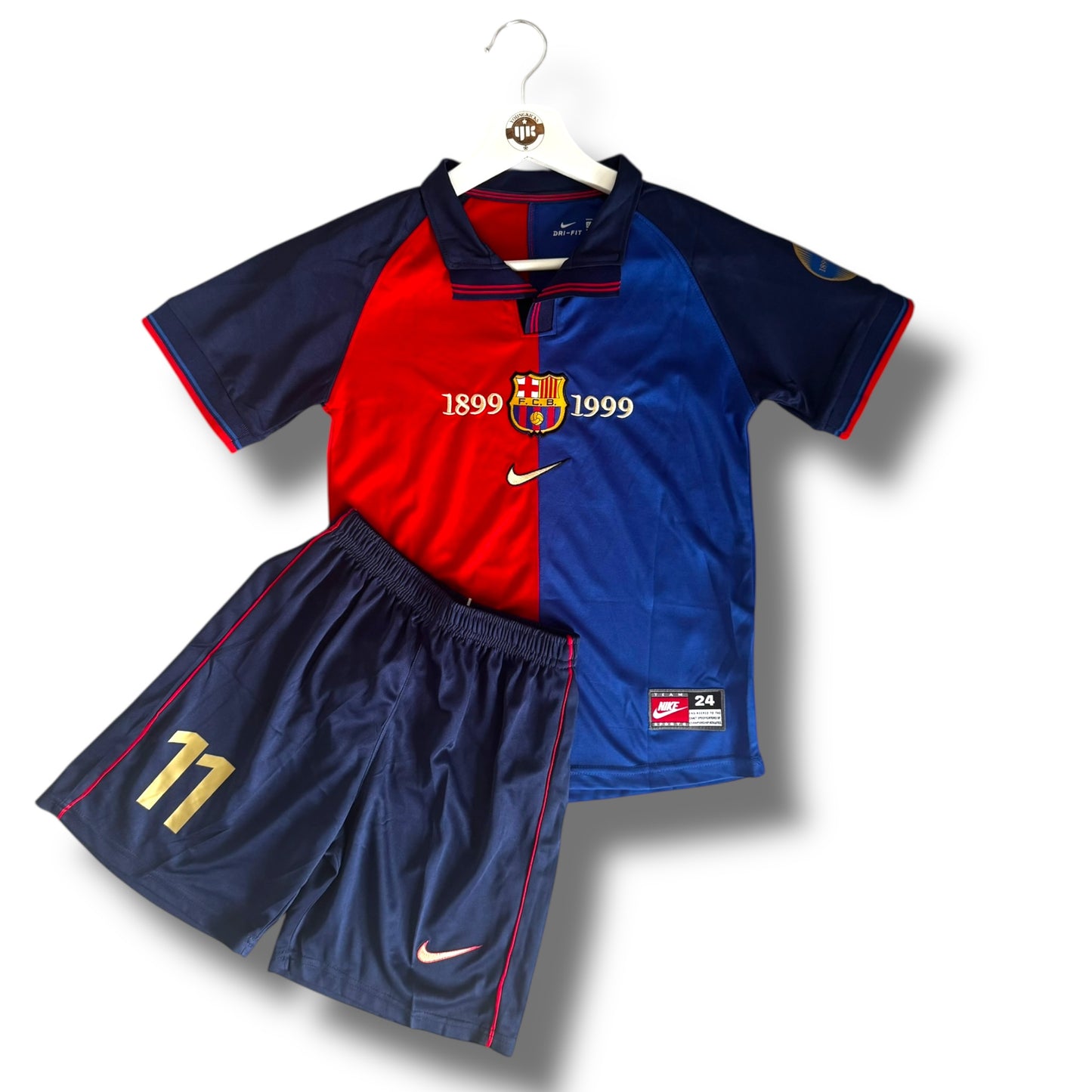 YK Kids Rivaldo Barcelona 1999/00 retro Home Kit