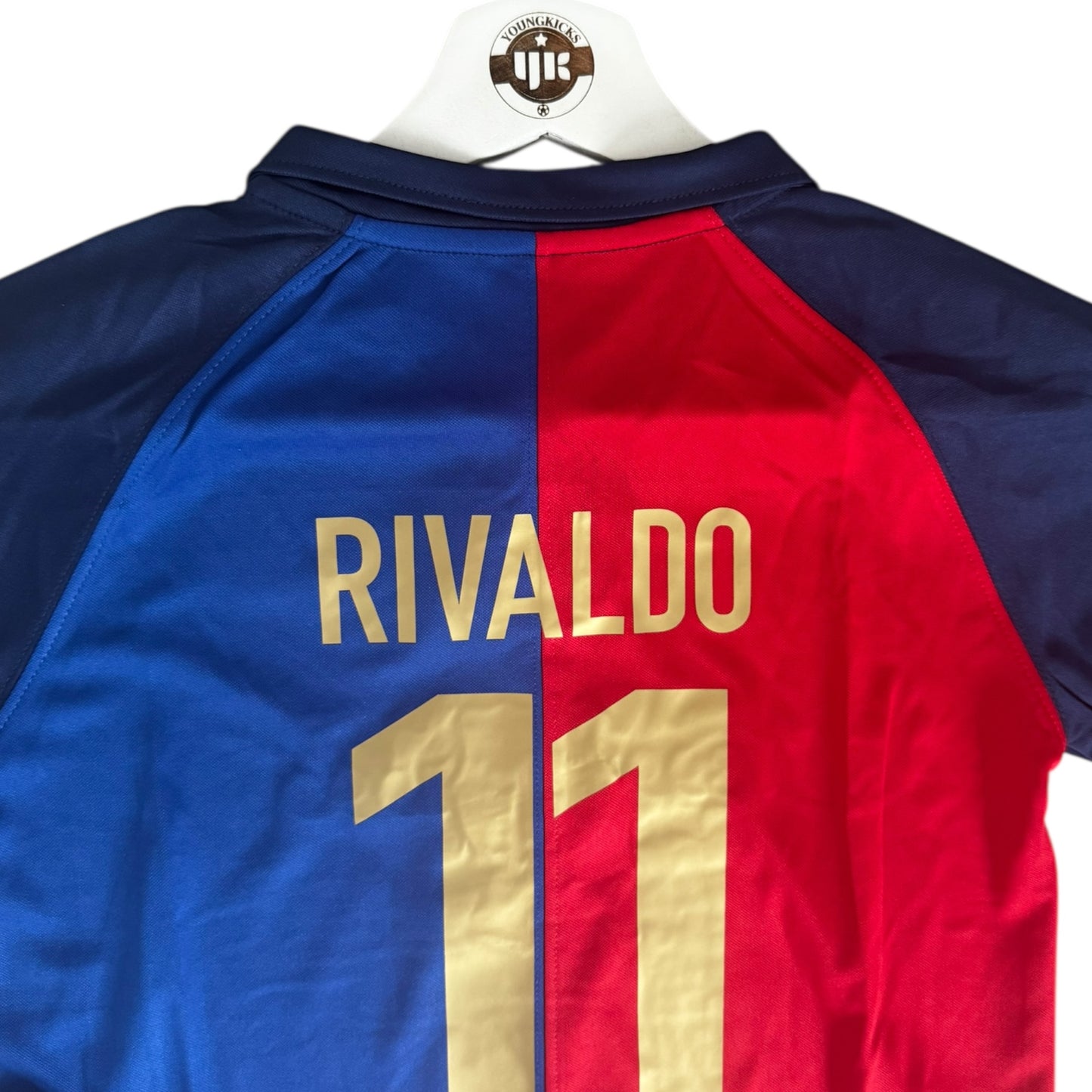 YK Kids Rivaldo Barcelona 1999/00 retro Home Kit