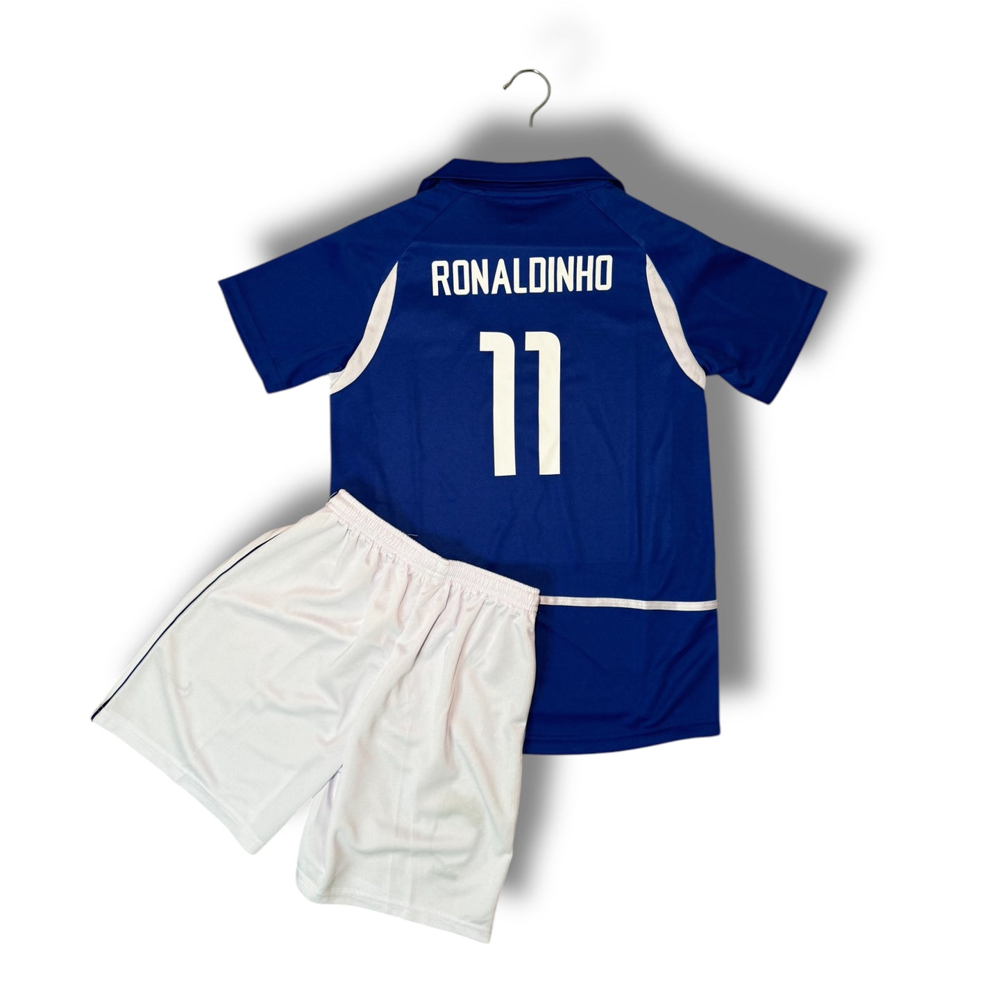 YK Kids Ronaldinho Brazil 2002 World Cup Away Kit