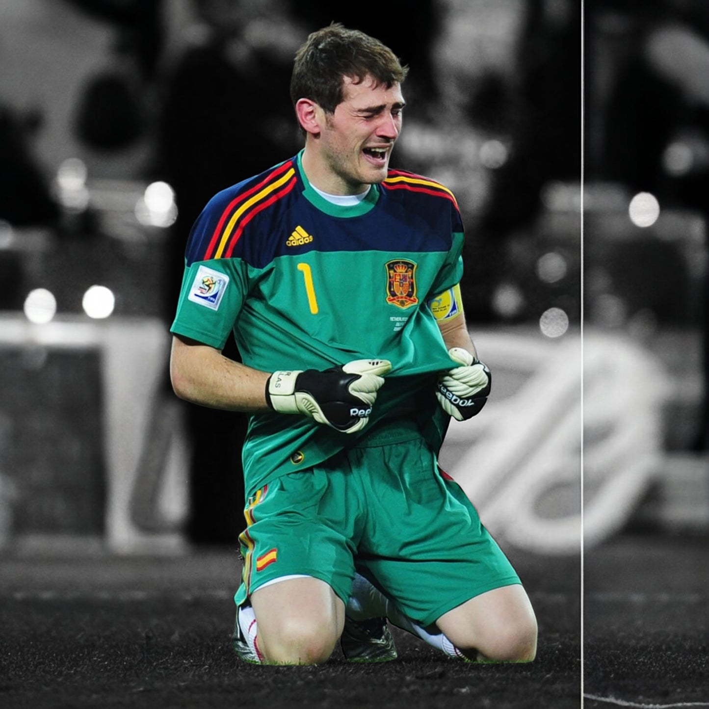YK Casillas Spain 2010 retro World Cup Home Jersey