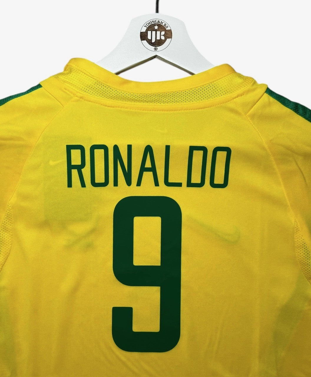 YK Kids Ronaldo Brazil 2002 World Cup Home Kit