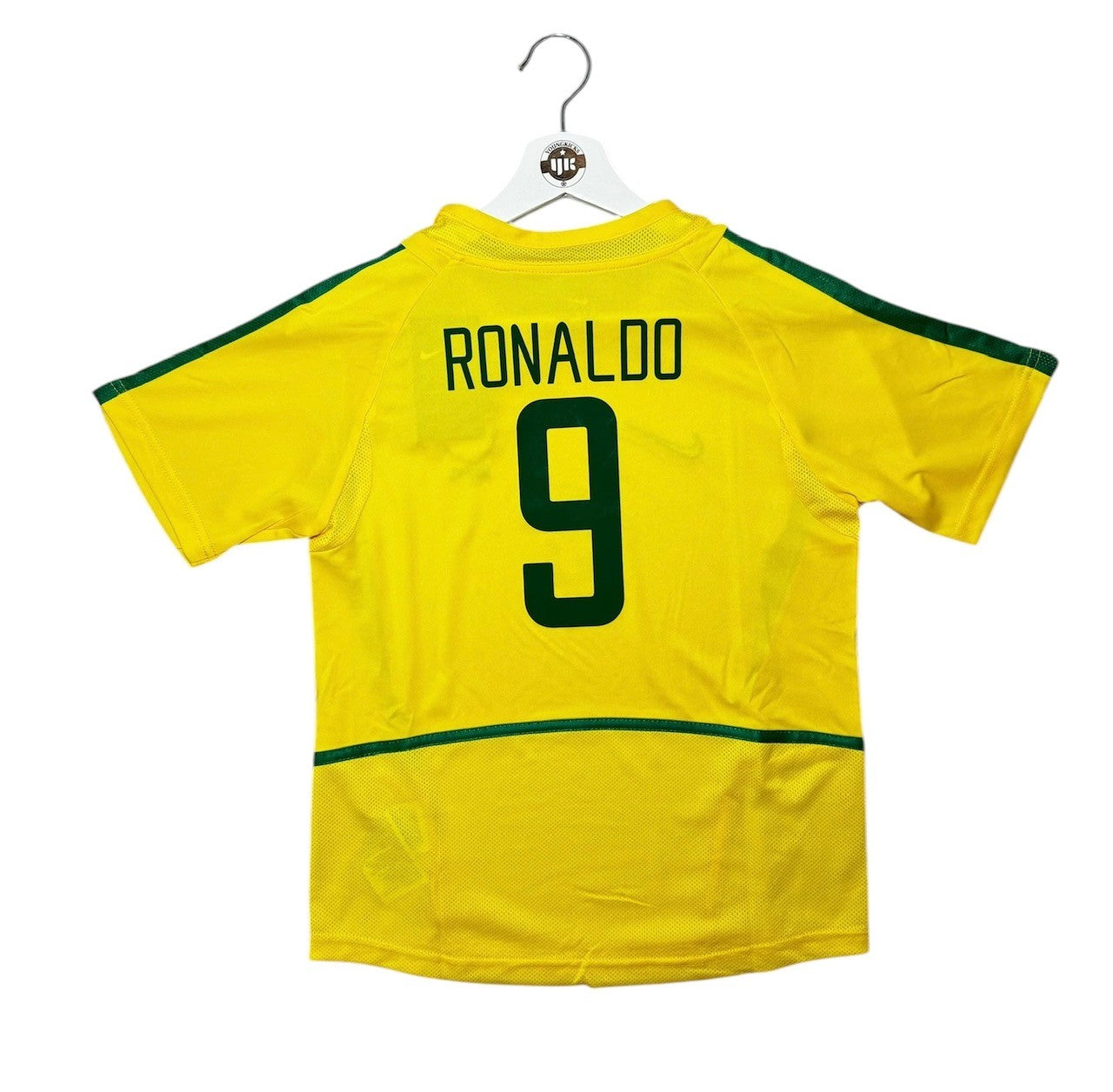 YK Kids Ronaldo Brazil 2002 World Cup Home Kit