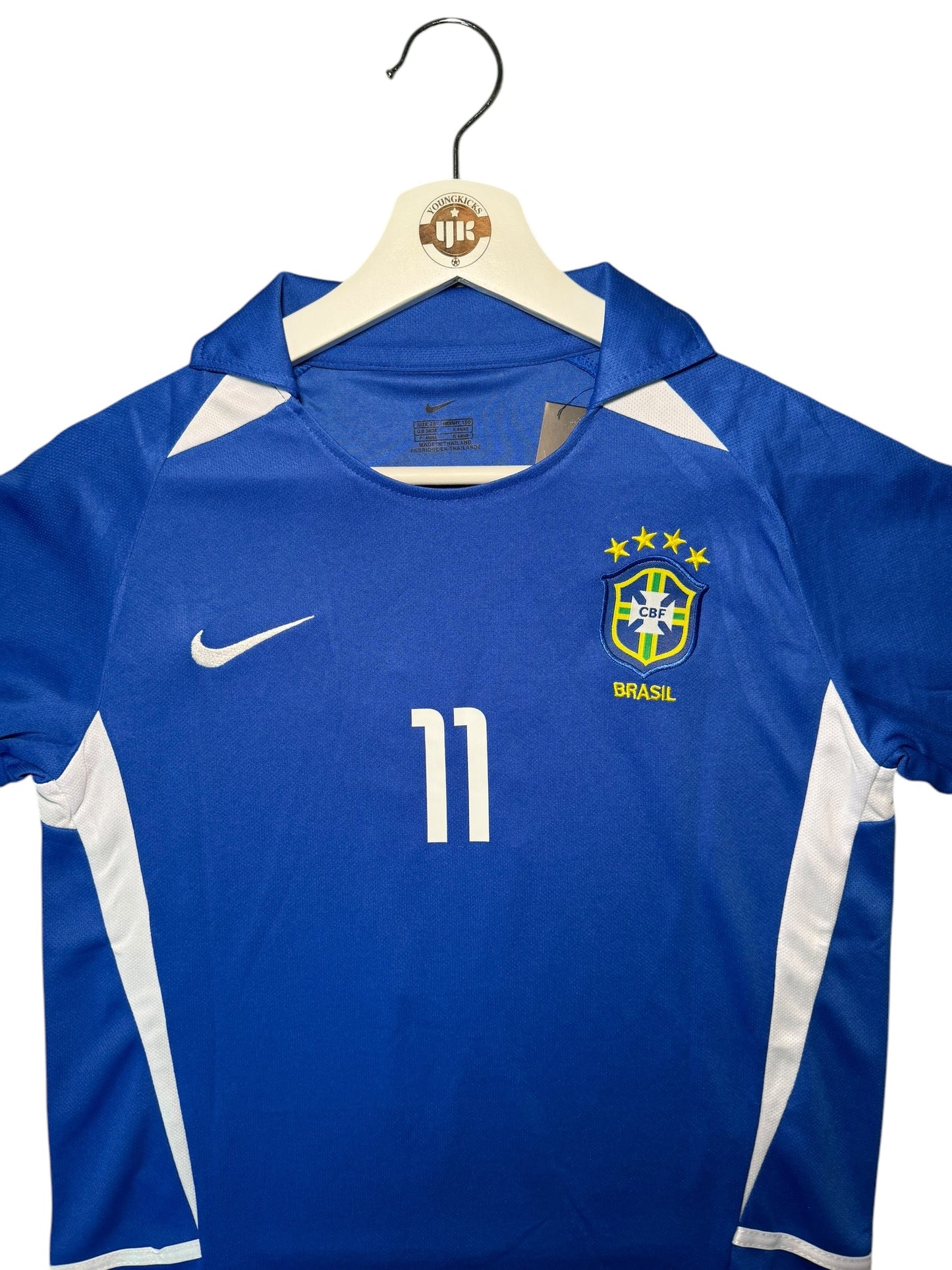 YK Kids Ronaldinho Brazil 2002 World Cup Away Kit