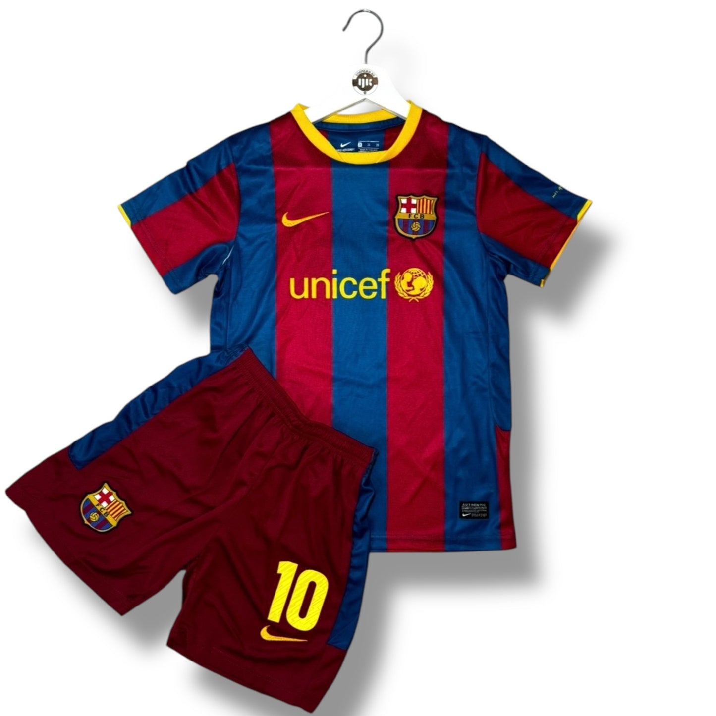 YK Kids Messi Barcelona 2010/11 retro Home kit