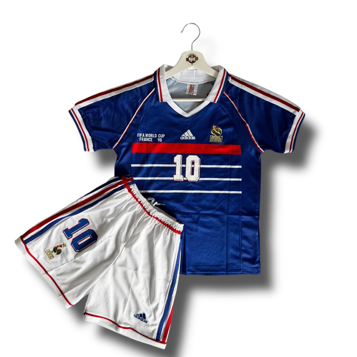 YK Kids Zidane France 1998 retro Home Kit