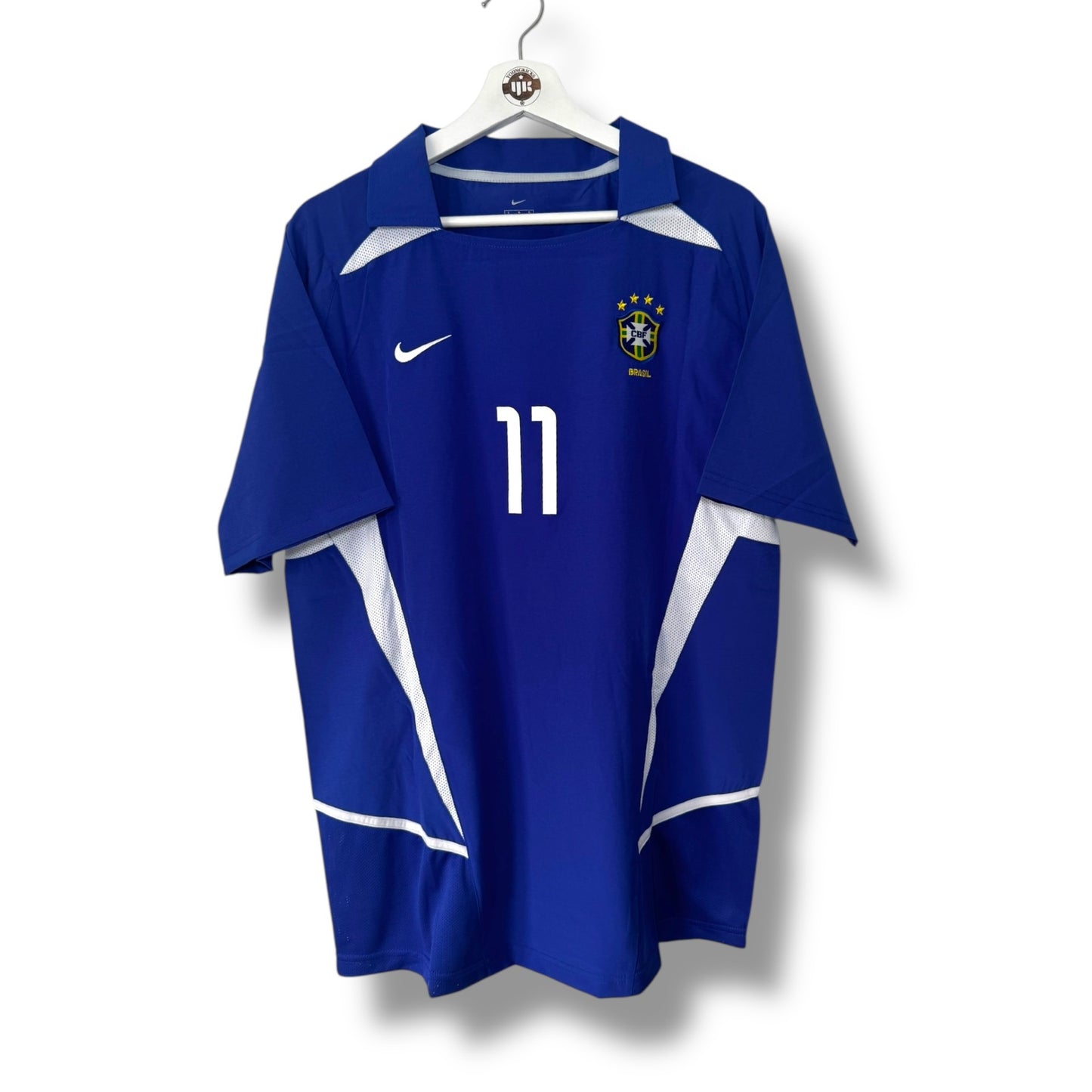 YK Ronaldinho Brazil 2002 retro Away Jersey