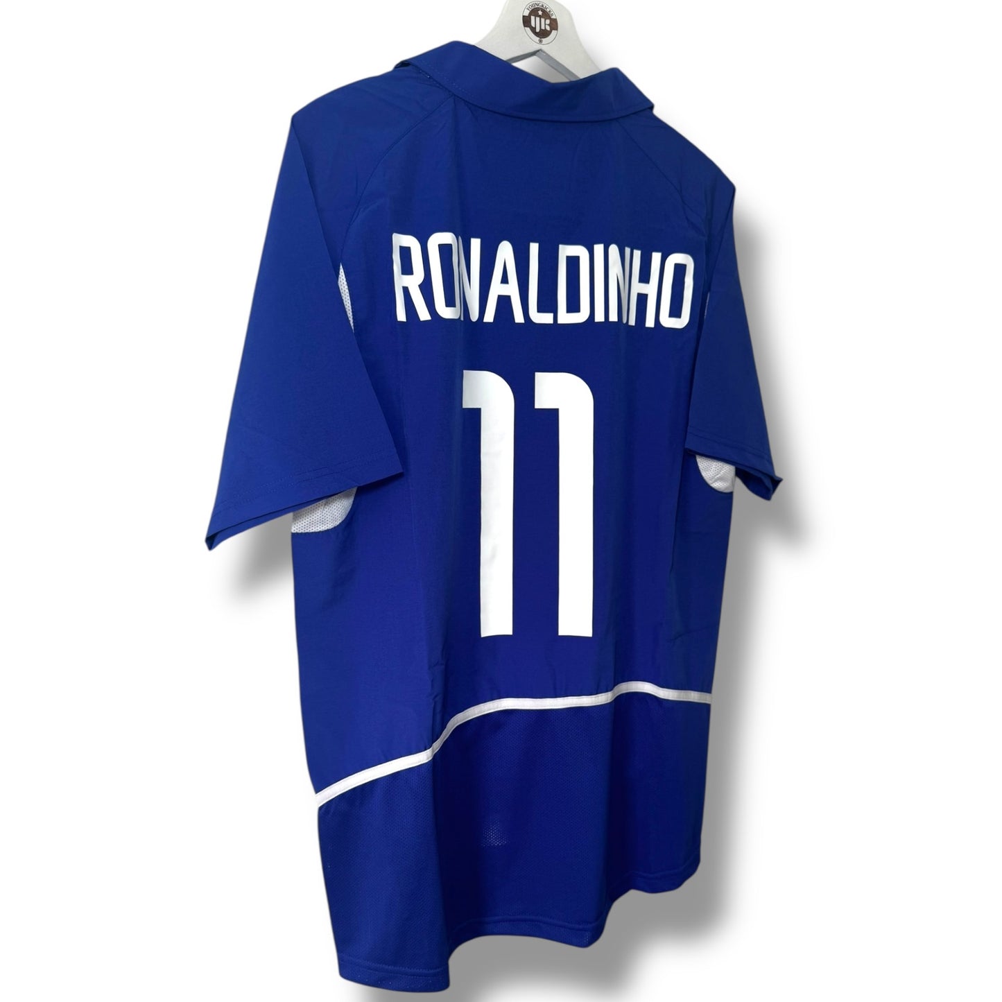 YK Ronaldinho Brazil 2002 retro Away Jersey