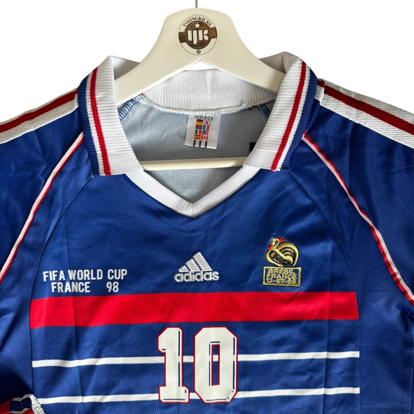 YK Kids Zidane France 1998 retro Home Kit