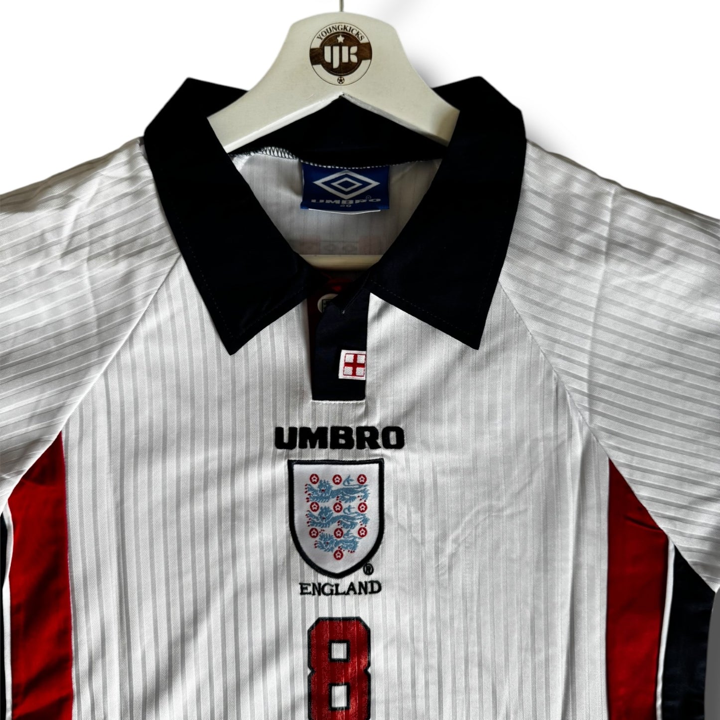 YK Kids Gascoigne England 1998 retro Home Kit