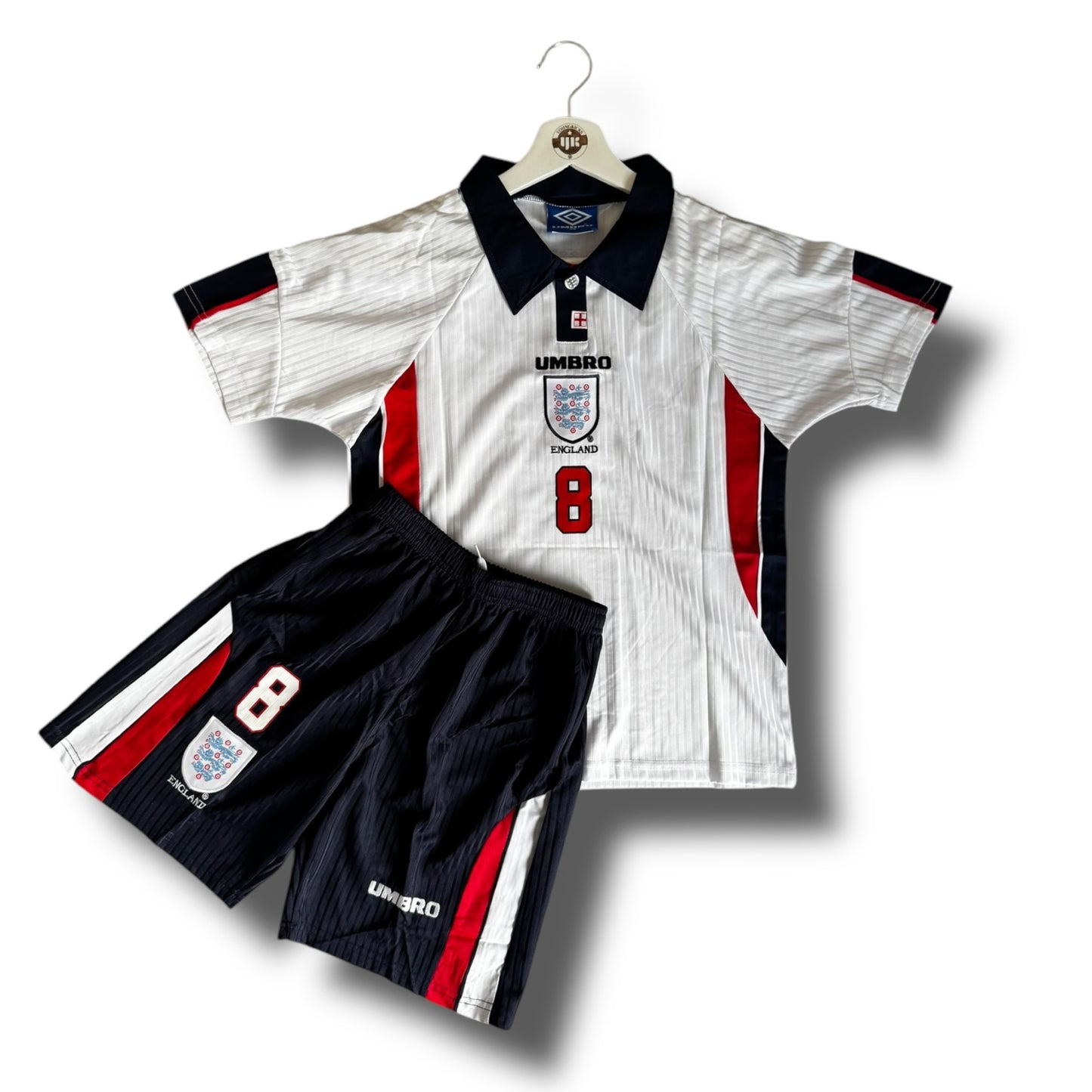 YK Kids Gascoigne England 1998 retro Home Kit
