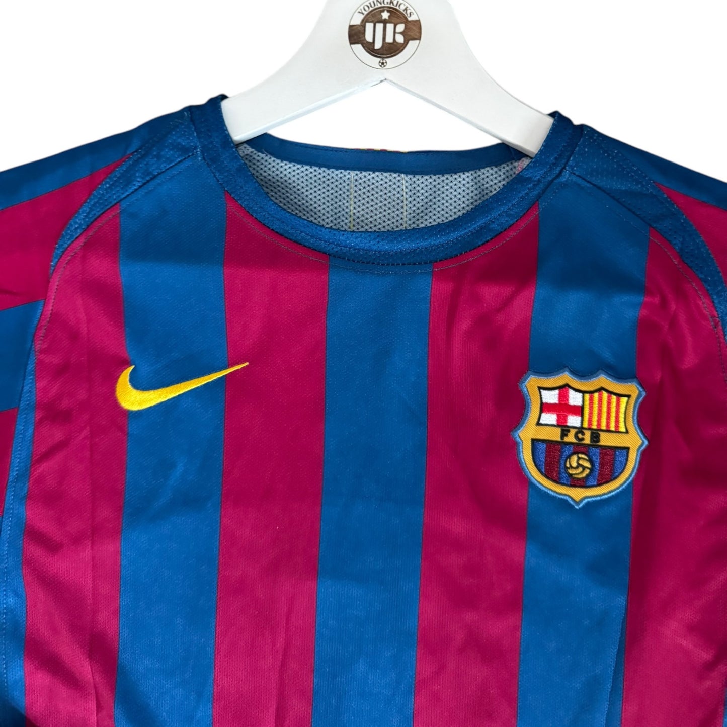 YK Kids Ronaldinho Barcelona 2005/06 retro Home kit