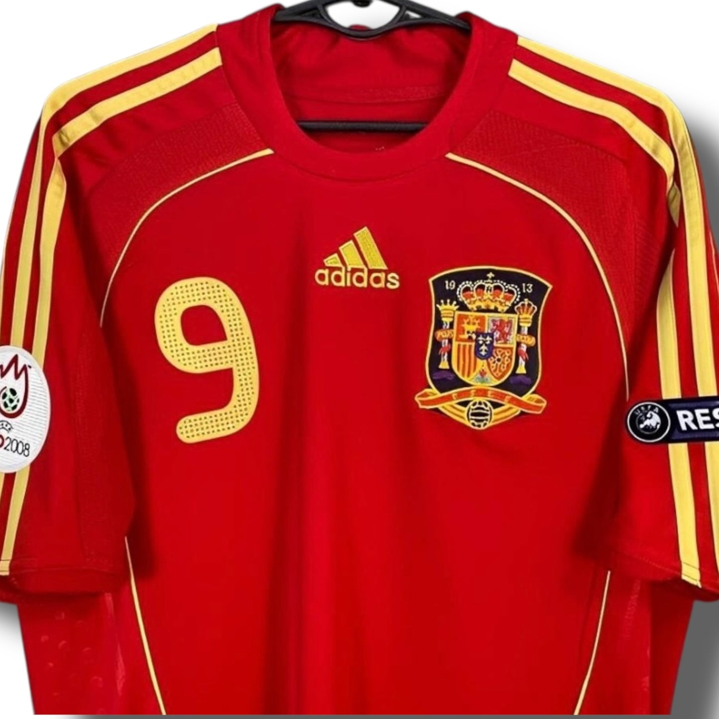 YK Torres Spain 2008 retro Euro Home Jersey
