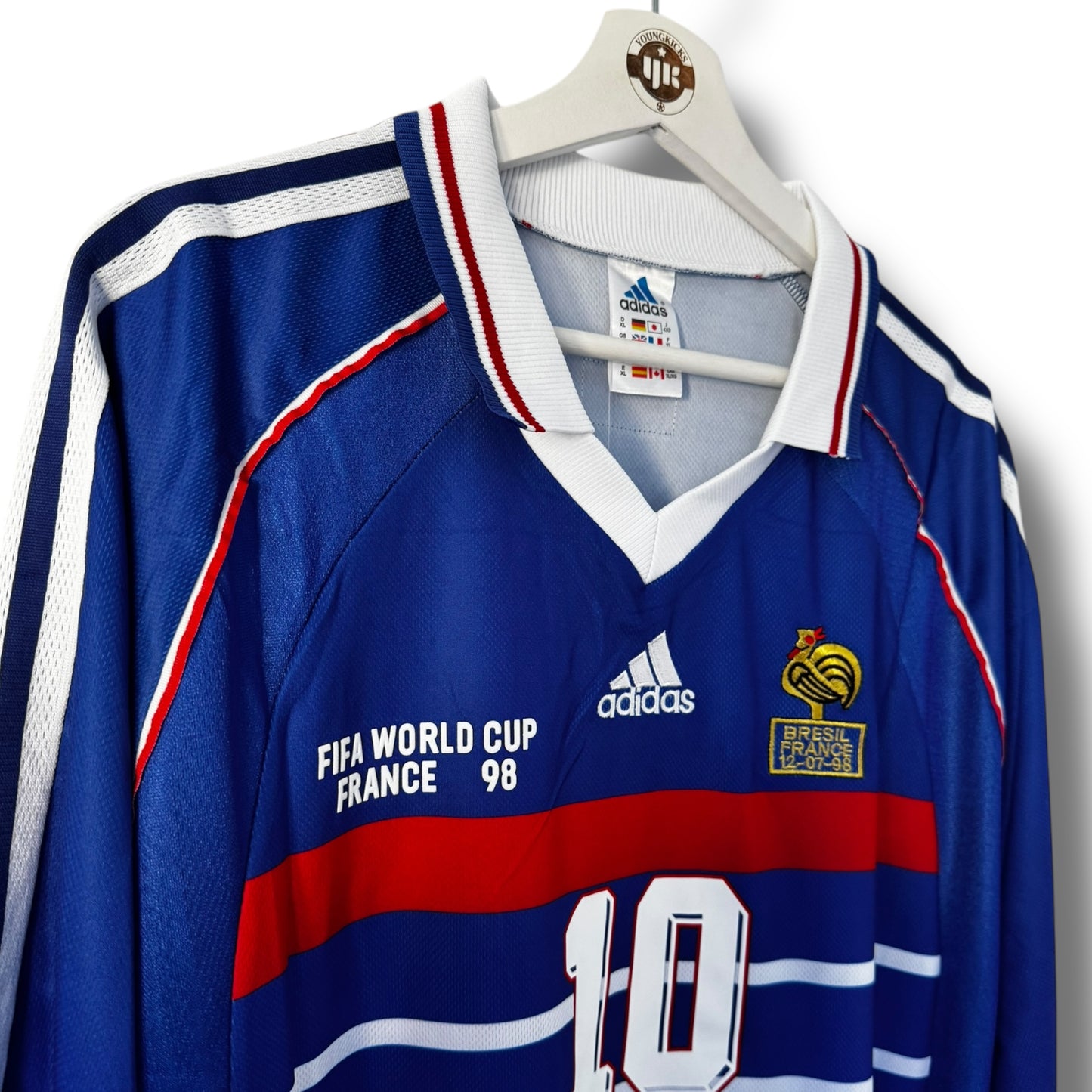 YK Zidane France 1998 World Cup retro Home Jersey