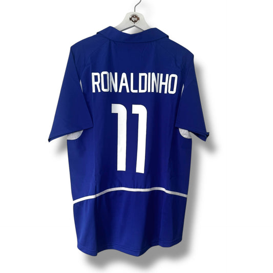 YK Ronaldinho Brazil 2002 retro Away Jersey
